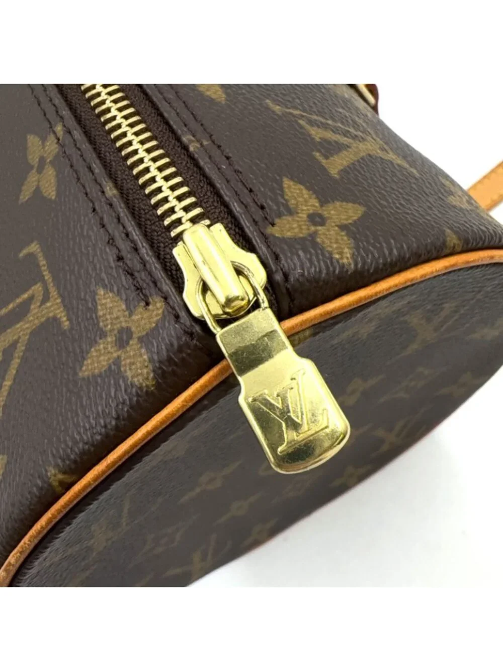 Louis Vuitton Papillon 30 Monogram Leather Brown Light Handbag Gold